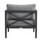 Armen Living Sonoma Outdoor 4 piece Set in Dark Gray Finish and Dark Gray Cushions SETODSODKGR - alternate 3